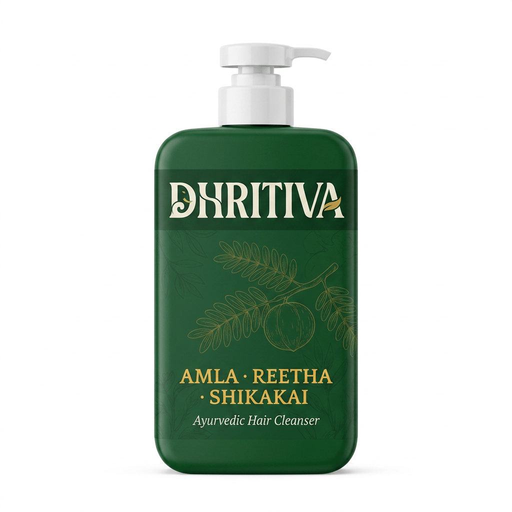 Dhritiva Shampoo — flat lay